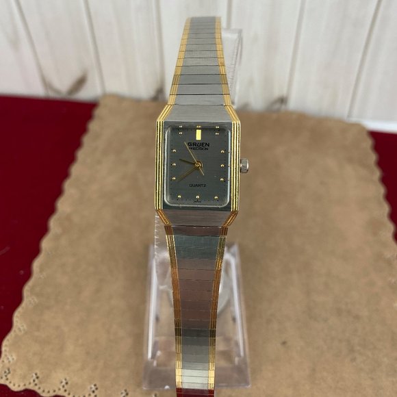 Fancy Two Tone Gold and Platinum Tone very Dressy Gruen Precision Watch - Picture 2 of 8